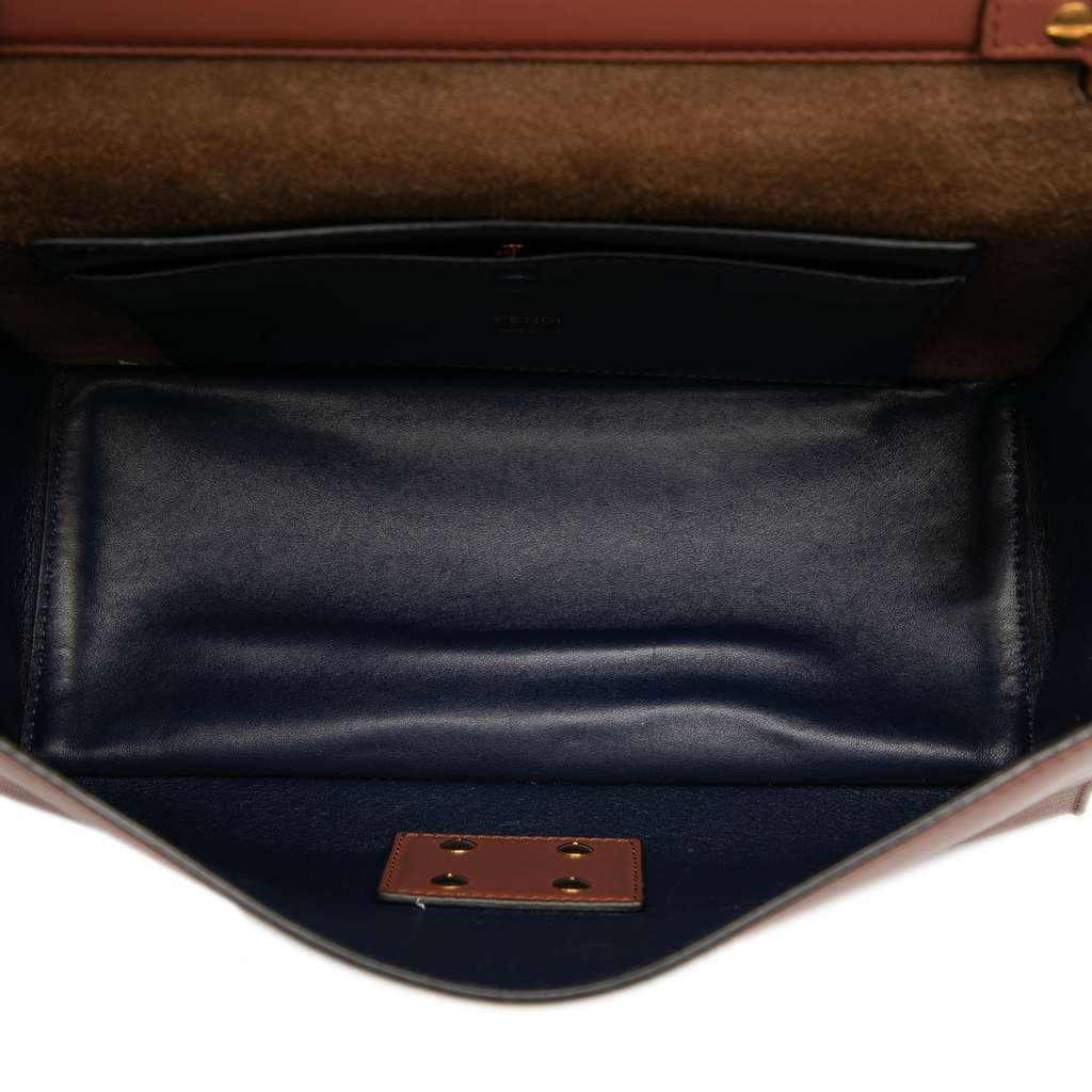 Fendi Calfskin Kan U Satchel Brown Leather Very good - Model View