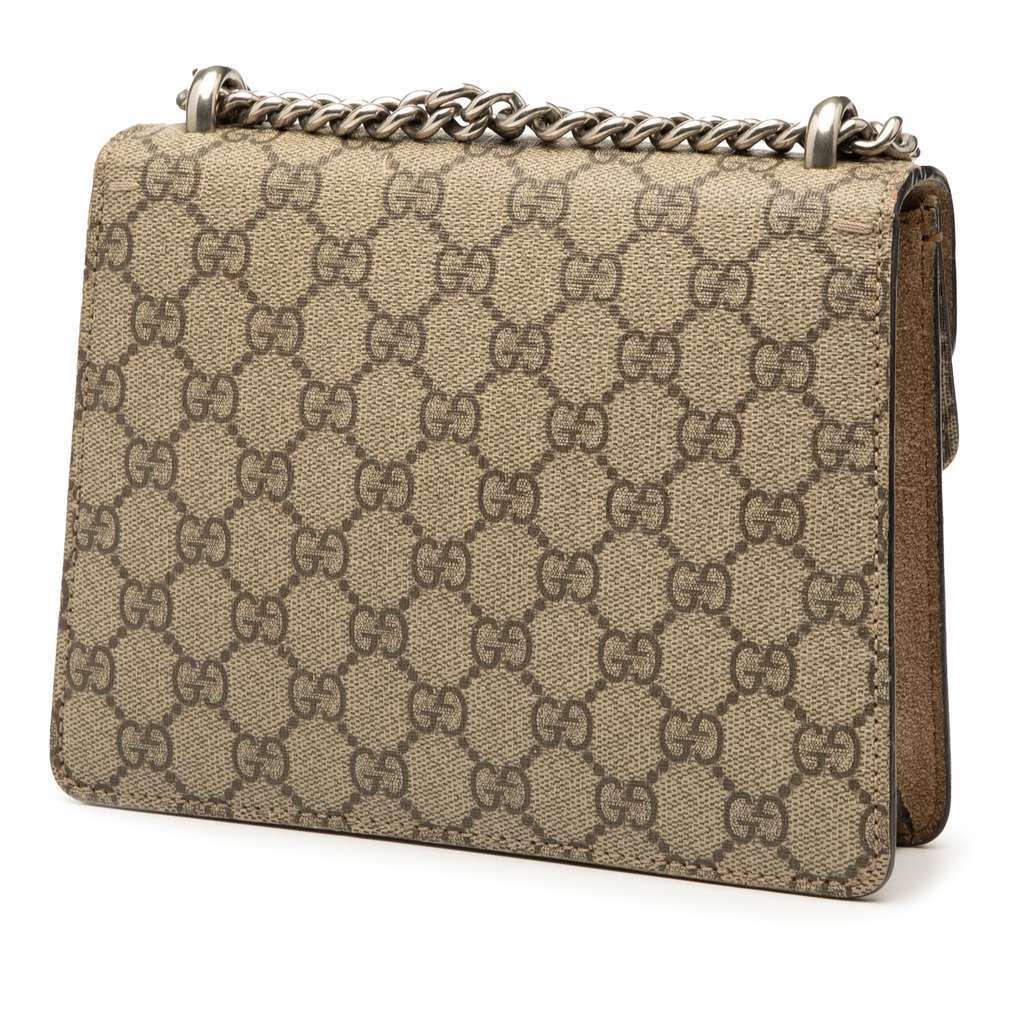 Gucci Small GG Supreme Dionysus Crossbody Brown Canvas Very good condition - Back View