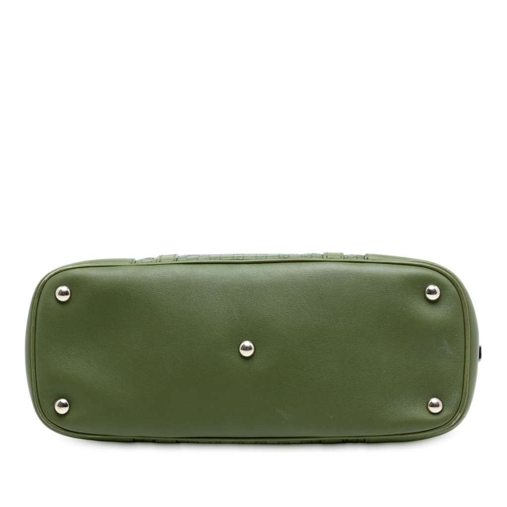 Gucci Medium Microguccissima Nice Dome Satchel Green Leather Very good - Inside View
