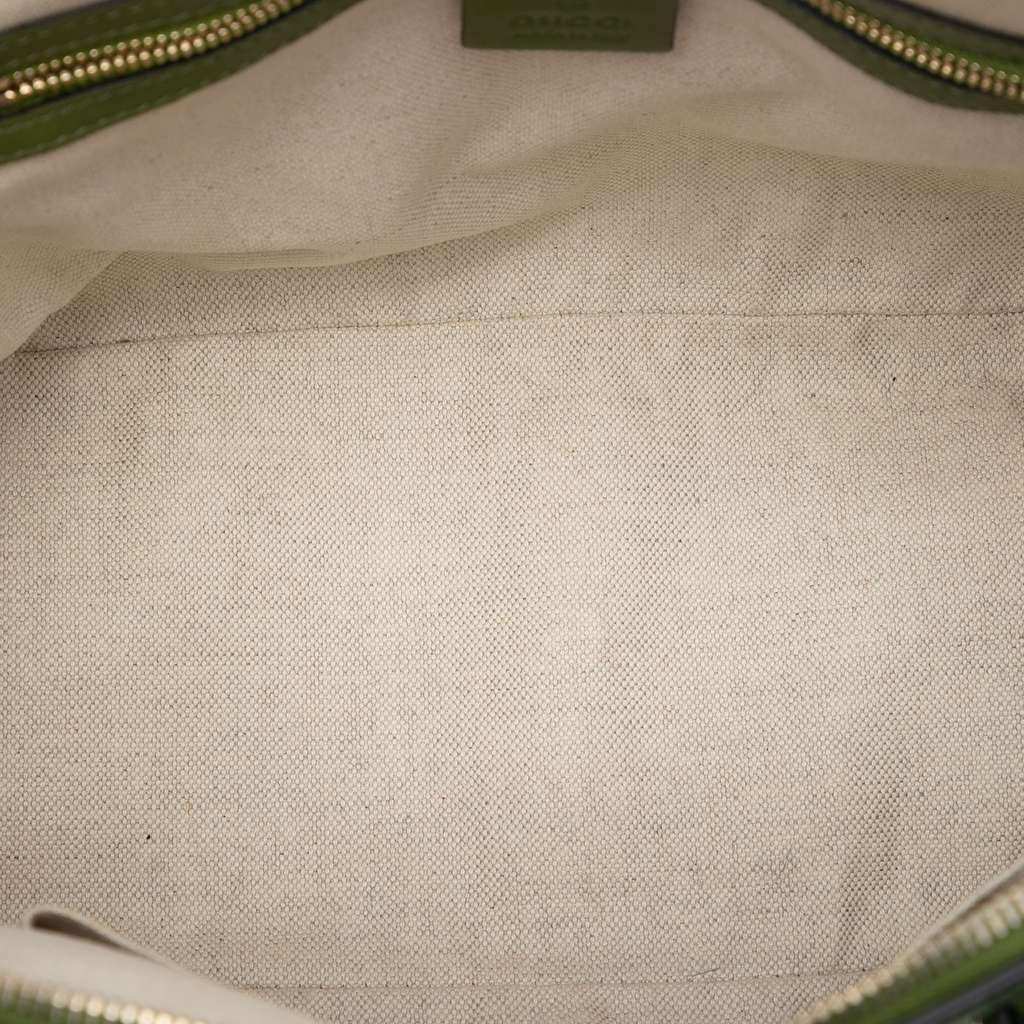 Gucci Medium Microguccissima Nice Dome Satchel Green Leather Very good - Model View