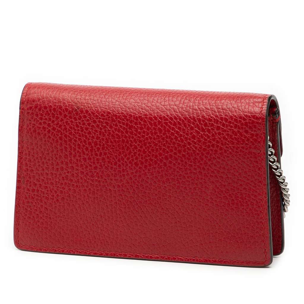 Gucci Mini Leather Dionysus Crossbody Red Leather Very good condition - Back View