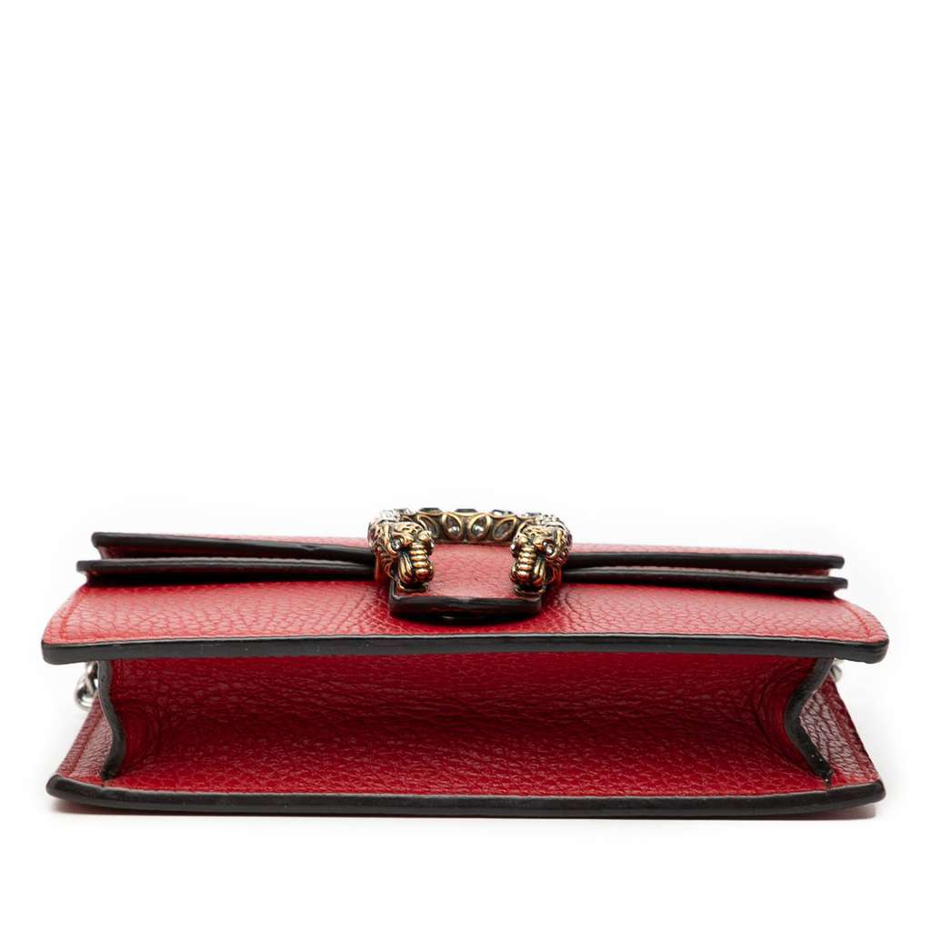 Gucci Mini Leather Dionysus Crossbody Red Leather Very good condition - Inside View