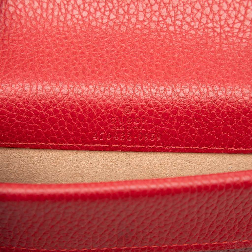 Gucci Mini Leather Dionysus Crossbody Red Leather Very good condition - Box View
