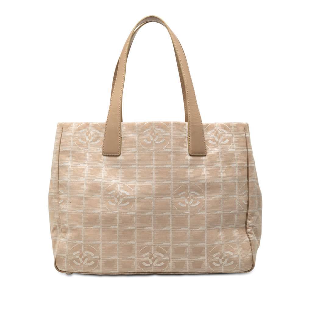 Chanel New Travel Line Nylon Tote Brown Very good - Front View