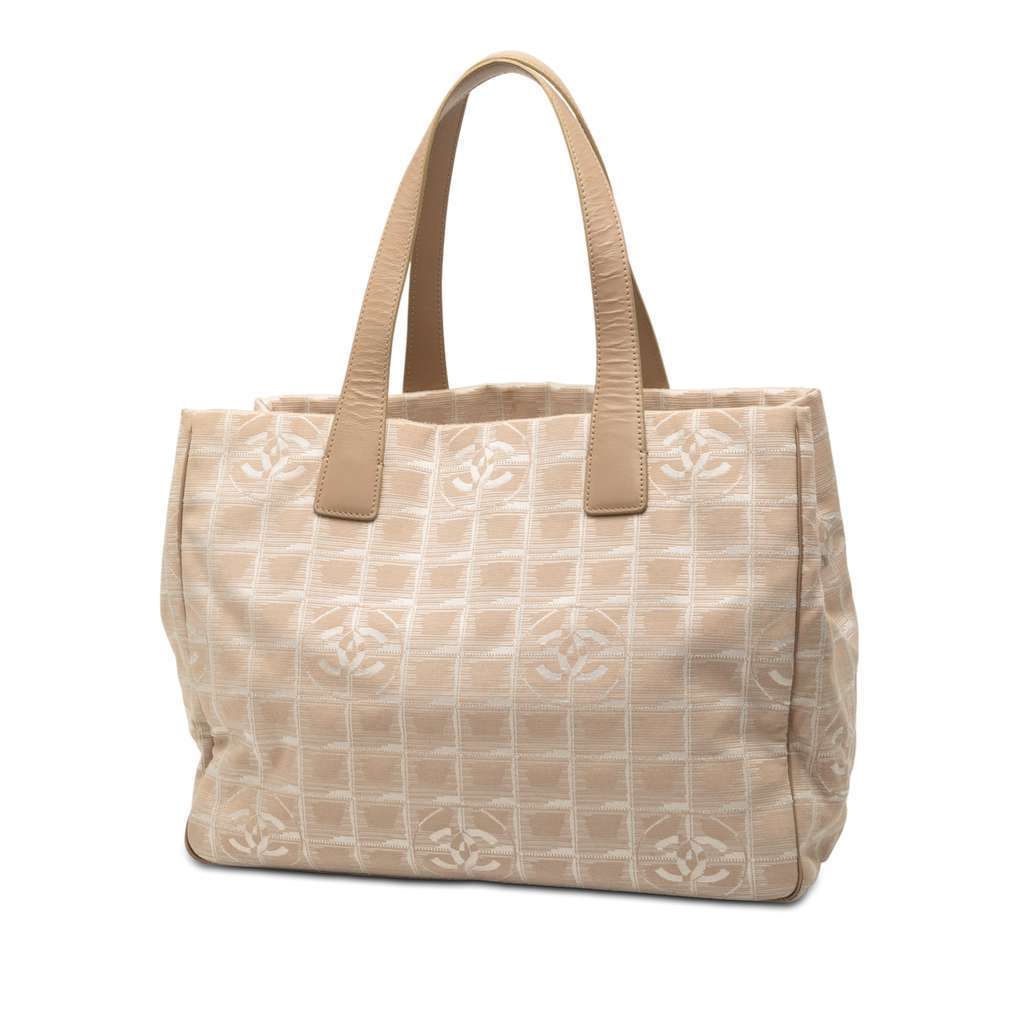 Chanel New Travel Line Nylon Tote Brown Very good - Back View