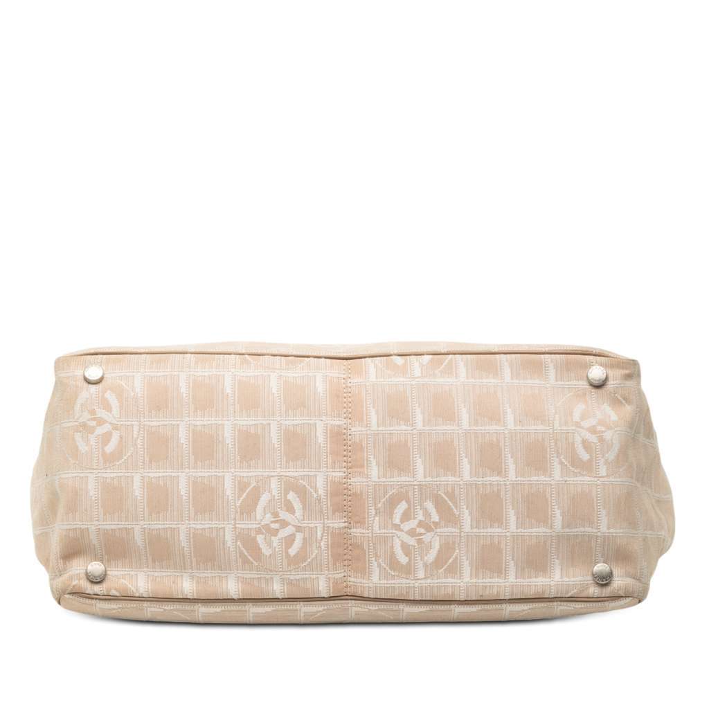Chanel New Travel Line Nylon Tote Brown Very good - Inside View