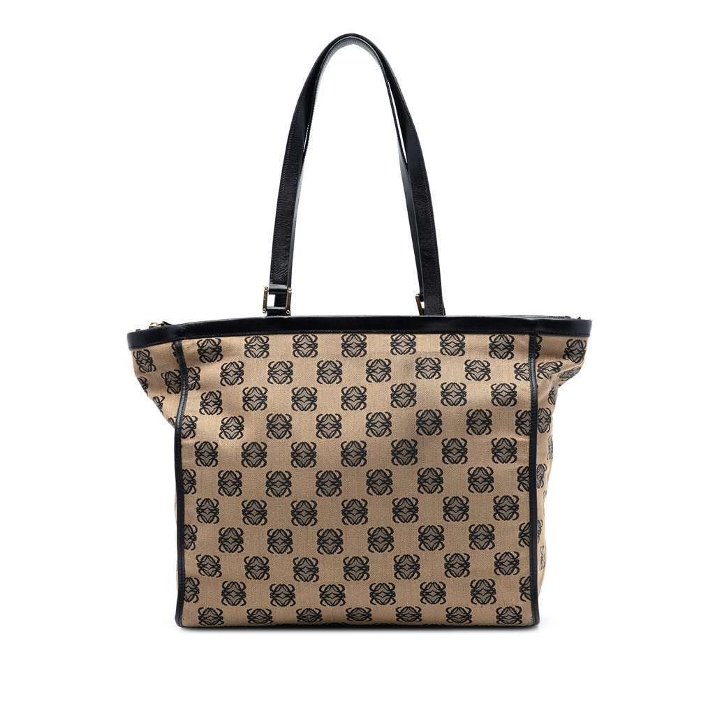 Loewe Anagram Canvas Tote Brown Canvas Good condition - Front View