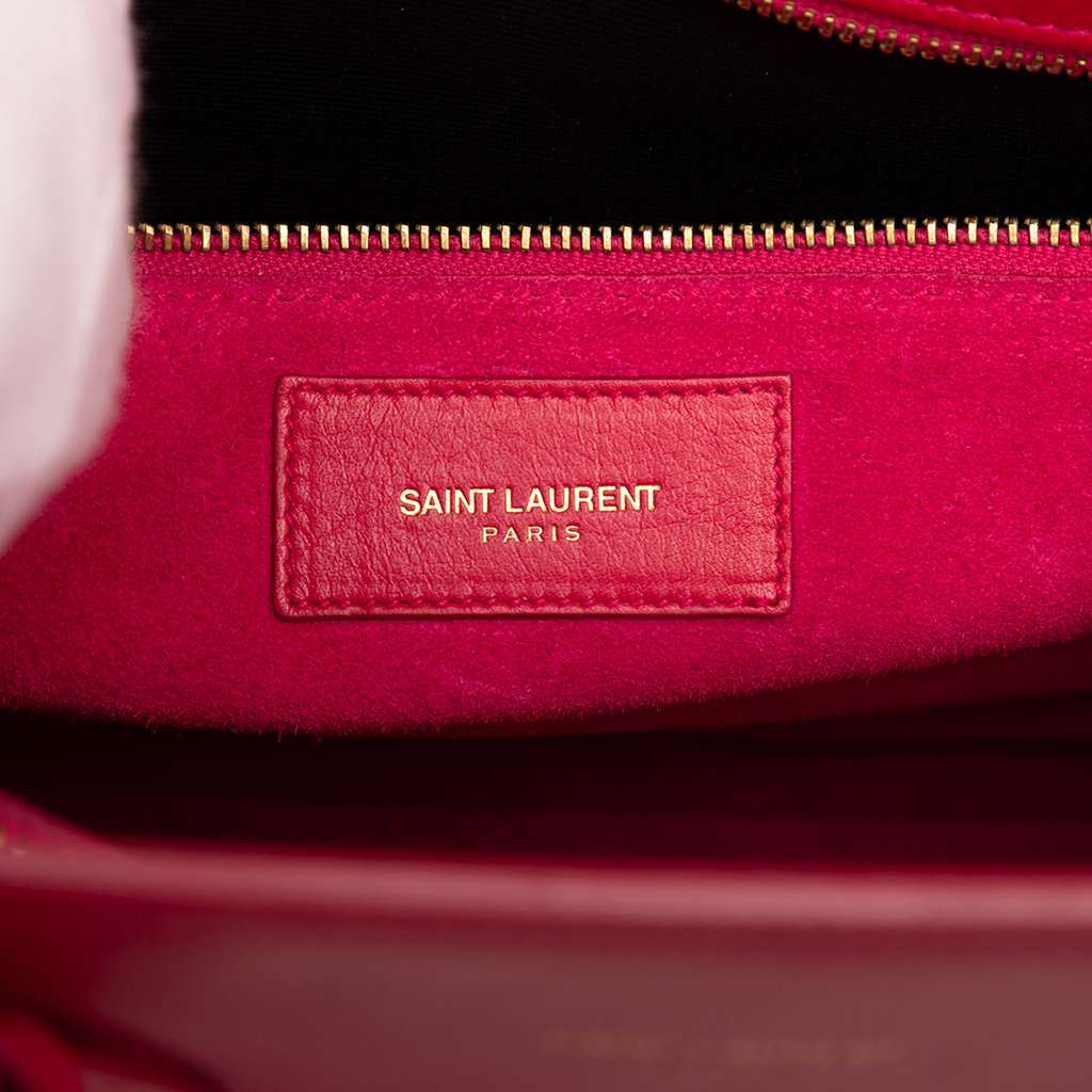 Saint Laurent Small Leather Sac De Jour Satchel Pink Leather Very good - Box View