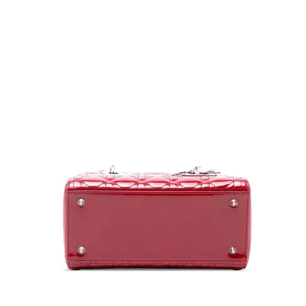 Dior Medium Patent Cannage Lady Dior Red Leather Very good - Inside View