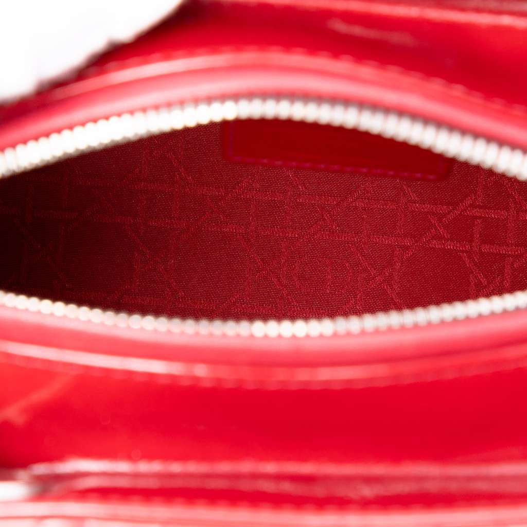 Dior Medium Patent Cannage Lady Dior Red Leather Very good - Model View
