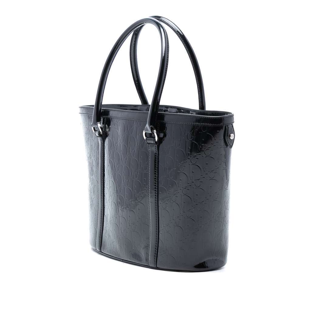 Dior Diorissimo Trotter Patent Tote Black Leather Very good - Back View