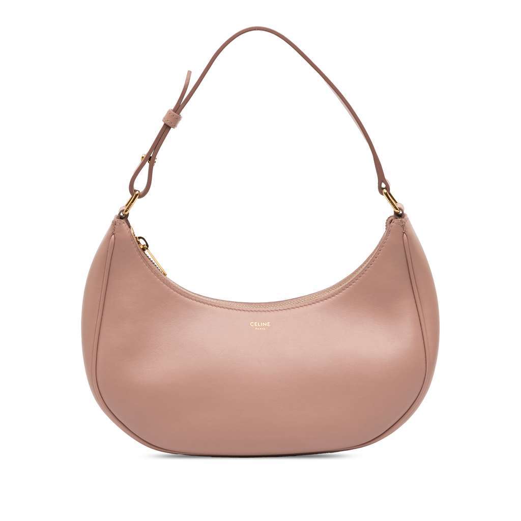 Celine Medium Smooth Calfskin Ava Shoulder Bag Pink Leather Very good - Front View