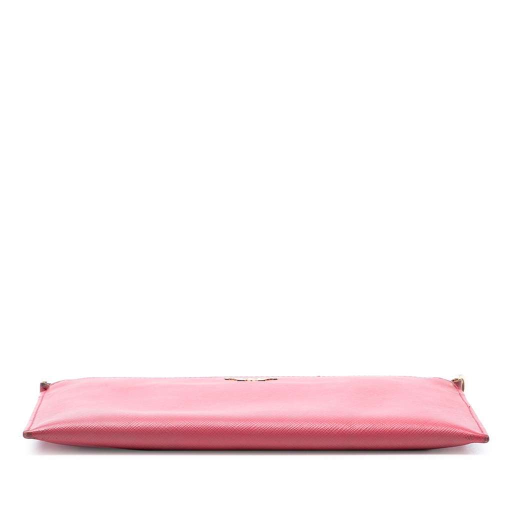 Prada Saffiano Shoulder Bag Pink Leather Very good condition - Inside View