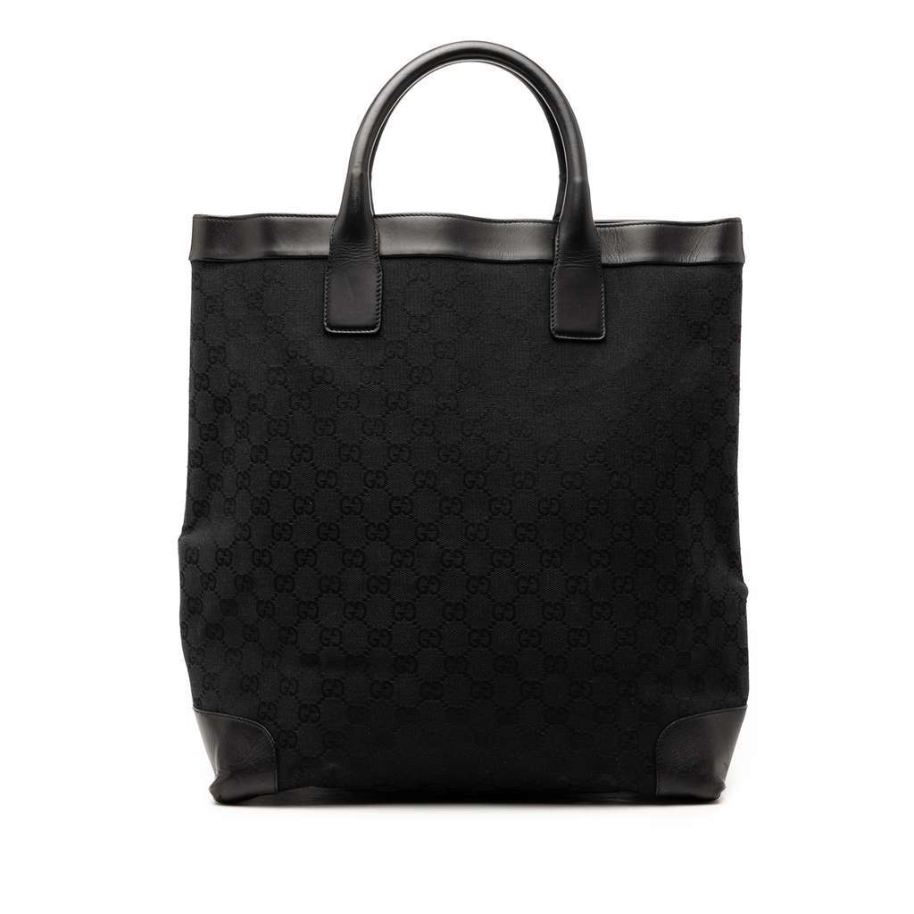 Gucci GG Canvas Tote Black Canvas Very good condition - Front View