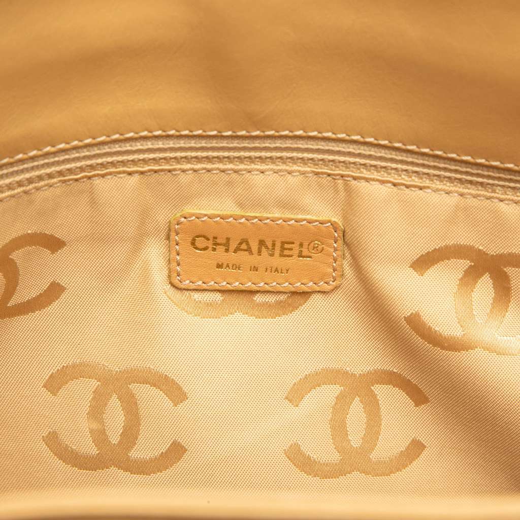 Chanel Large CC Calfskin Wild Stitch Tote Brown Leather Good - Box View