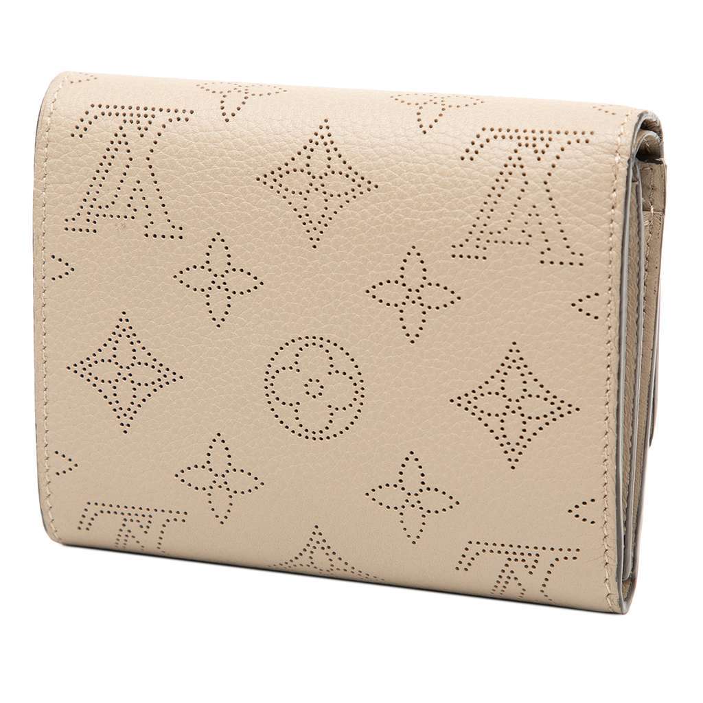 Louis Vuitton Monogram Mahina Iris Compact Wallet Brown Leather Very good condition - Back View