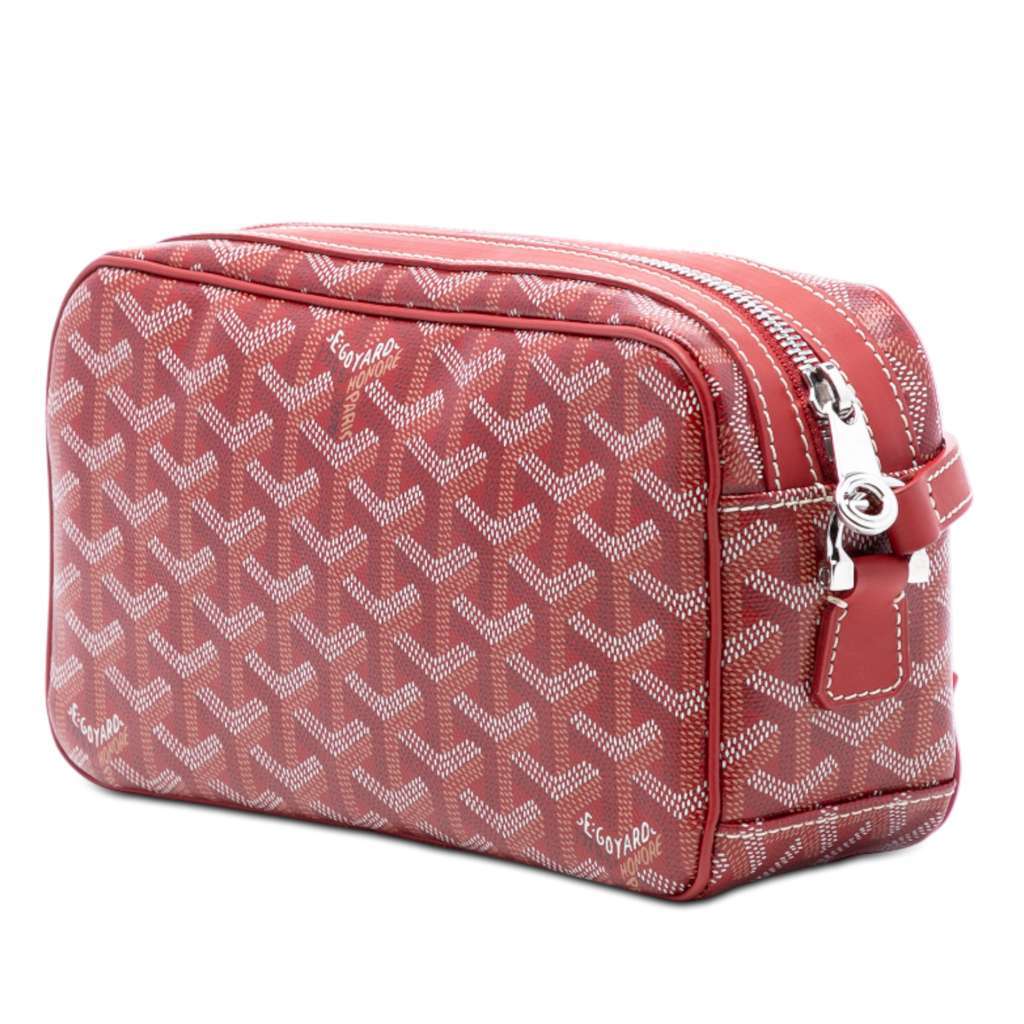 Goyard Goyardine Sac Cap Vert Red Canvas Very good condition - Back View