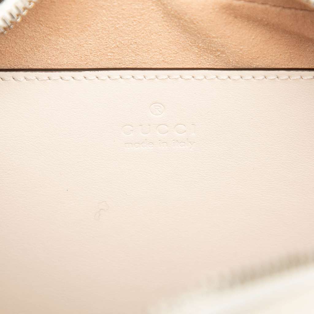 Gucci Small GG Marmont Matelasse Leather Aria Crossbody White Leather Very good - Box View