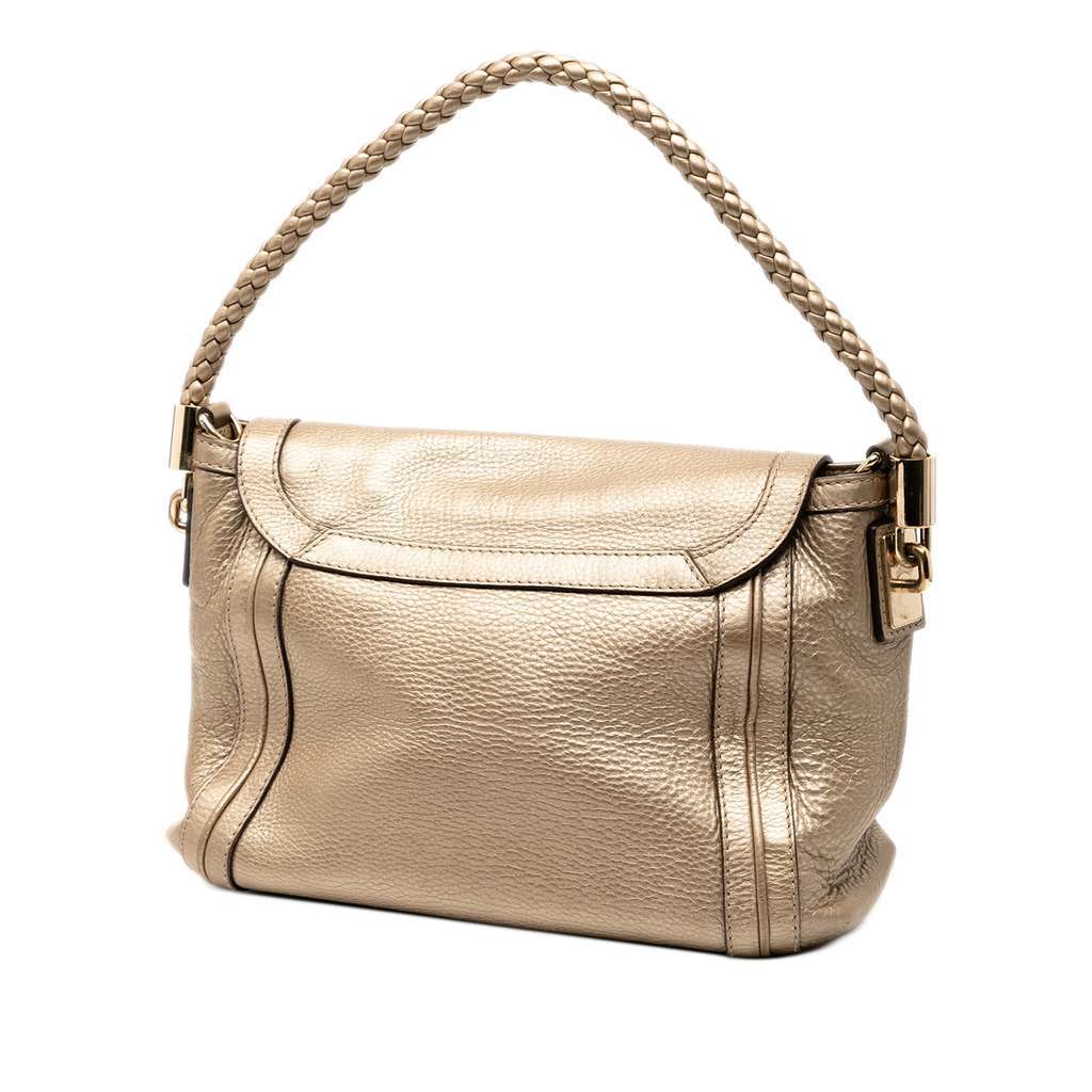 Gucci Leather Bella Satchel Gold Leather Very good condition - Back View