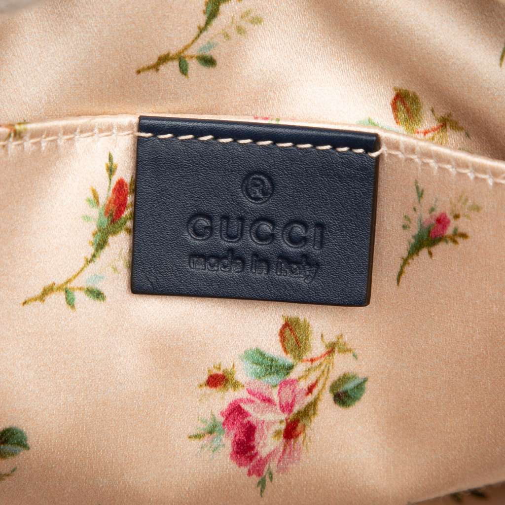 Gucci Small GG Marmont Matelasse Denim Pearly Crossbody Blue Denim Very good - Box View
