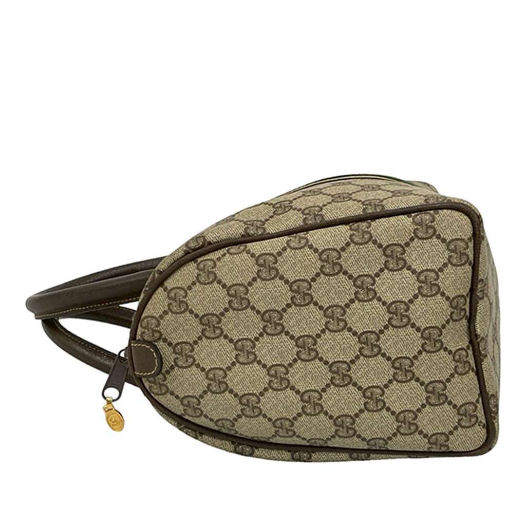 Gucci GG Supreme Web Boston Brown Canvas Good - Box View