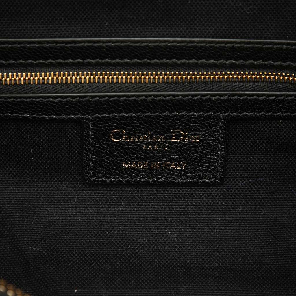 Dior Small Crinkled Calfskin Macrocannage D Journey Bag Black Leather Good - Box View
