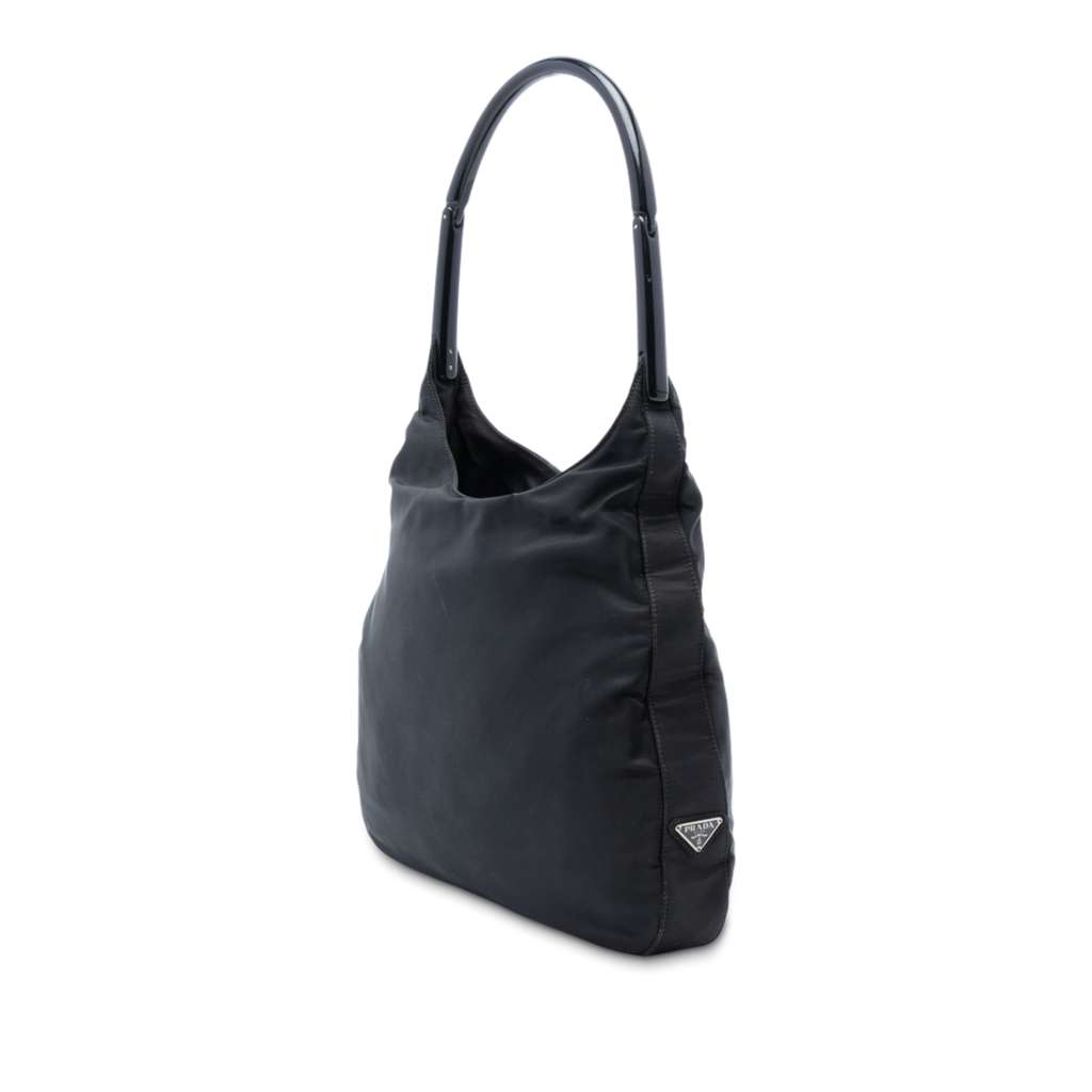 Prada Tessuto Shoulder Bag Black Very good - Back View