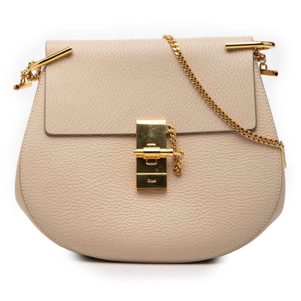 Chloé Small Leather Drew Crossbody Brown Leather Very good condition - Front View