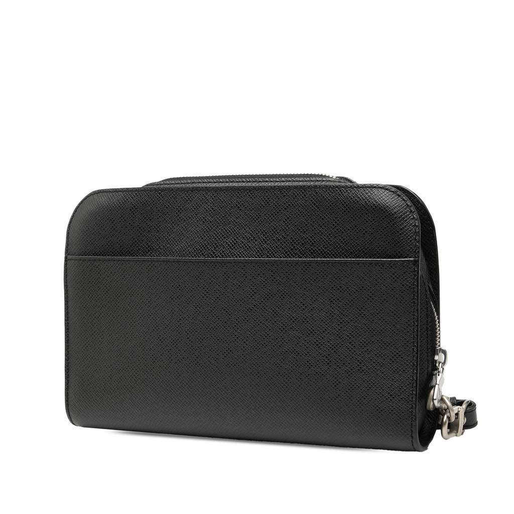 Louis Vuitton Taiga Pochette Baikal Black Leather Good - Back View