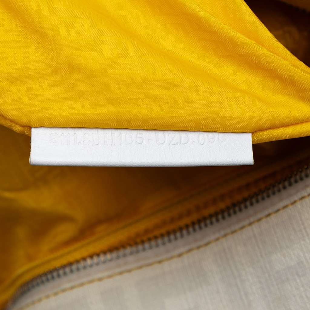 Fendi Medium Zucca Spalmati Roll Tote White Canvas Very good - Box View