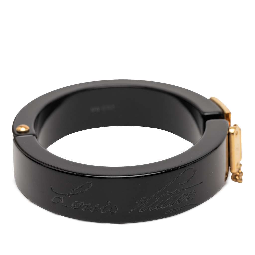 Louis Vuitton Resin Lock Me Bracelet Black Very good - Box View