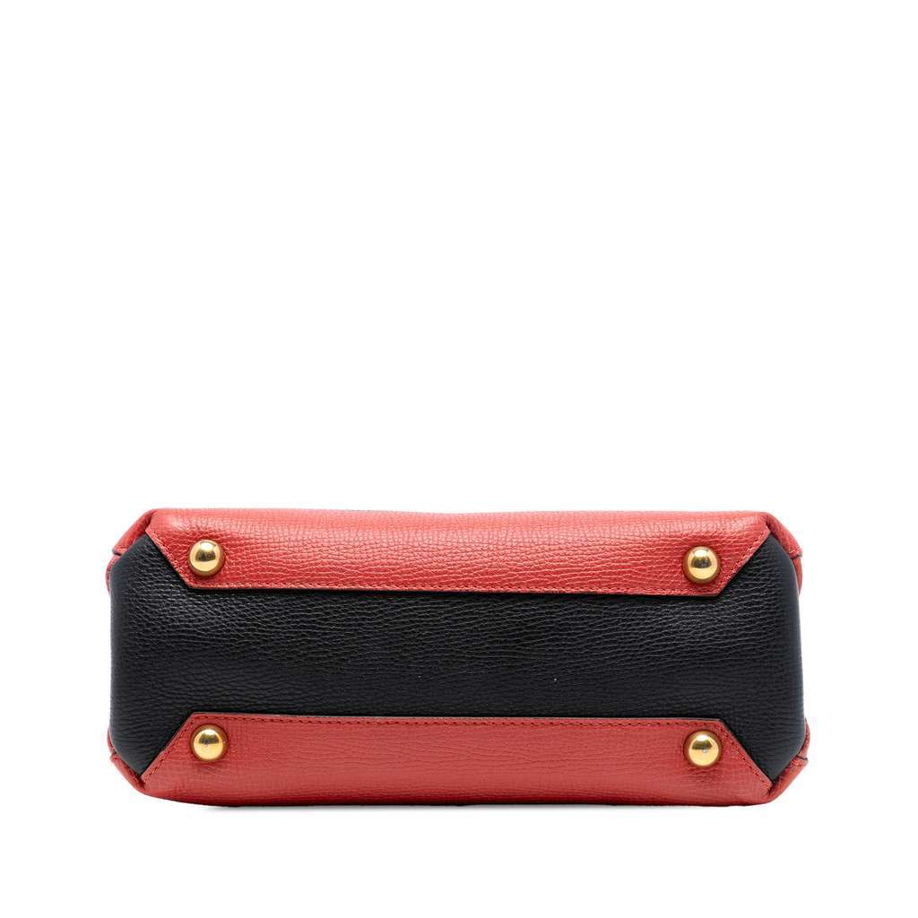 Burberry Small Graffiti Print Grainy Calfskin Banner Satchel Red Leather Very good condition - Inside View