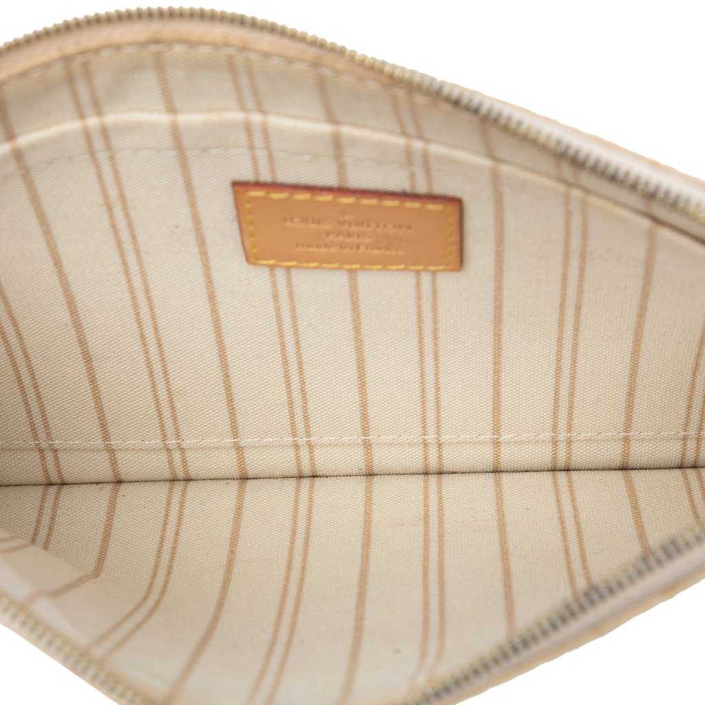 Louis Vuitton Damier Azur Neverfull MM Pouch White Very good - Model View