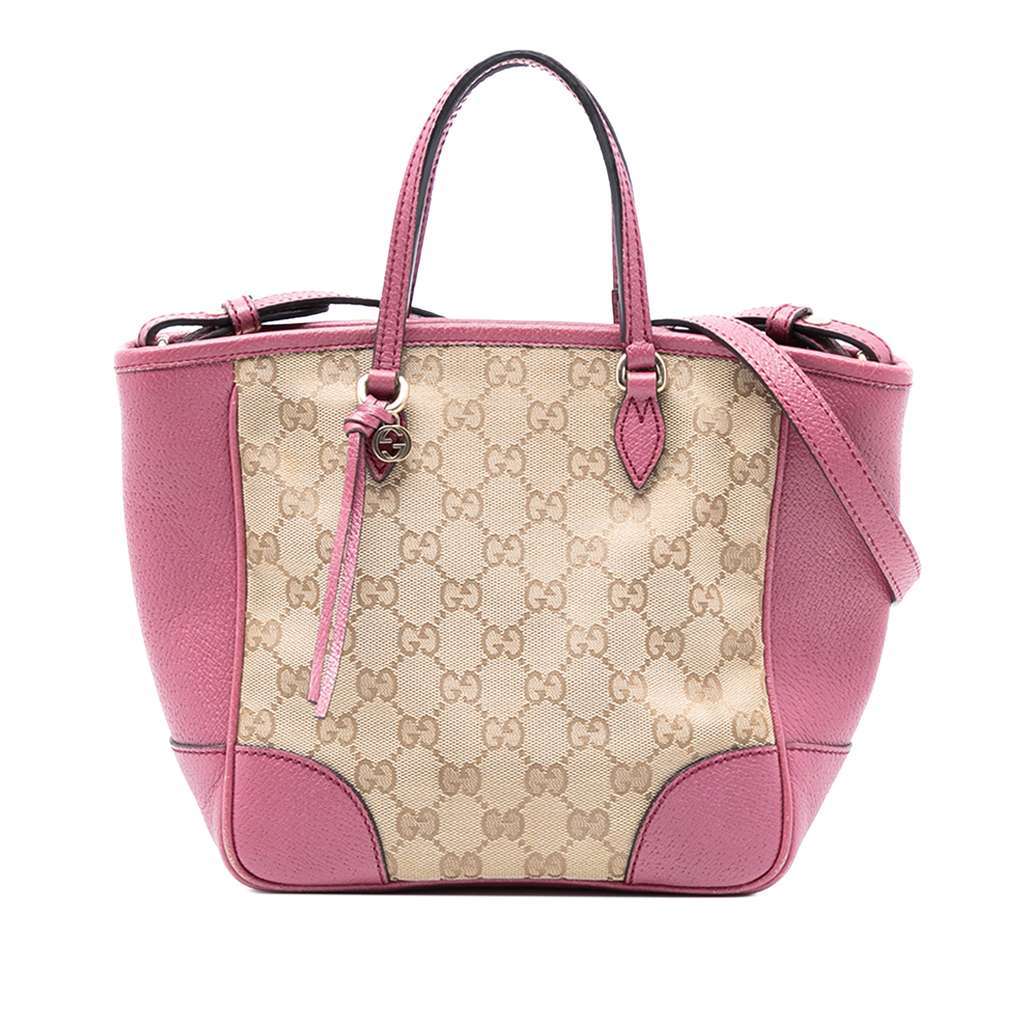 Gucci Small GG Canvas Bree Satchel Brown Canvas Very good - Front View