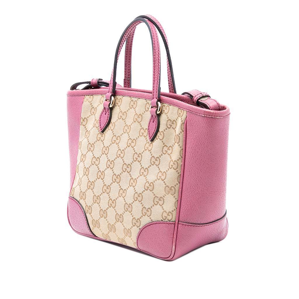 Gucci Small GG Canvas Bree Satchel Brown Canvas Very good - Back View