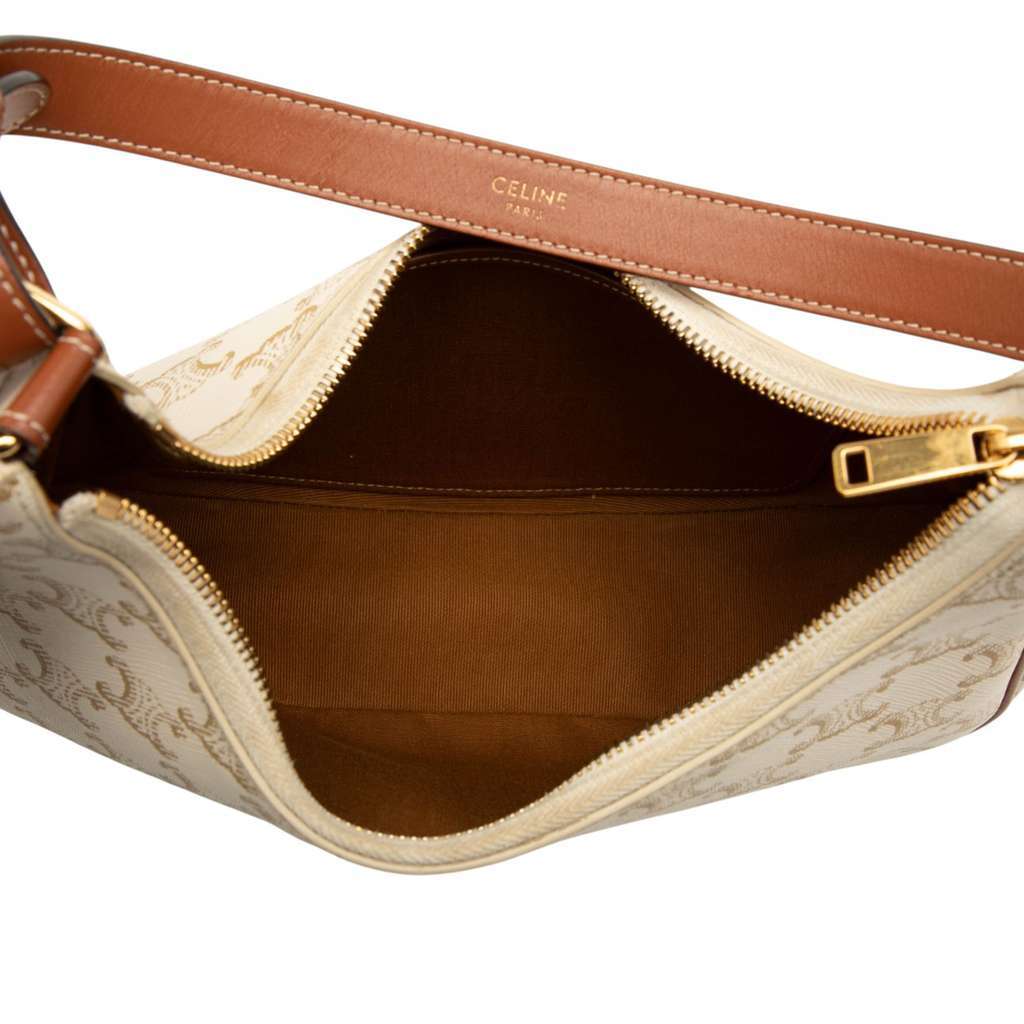 Celine Triomphe Coated Canvas Ava Shoulder Bag Brown Canvas Very good condition - Model View