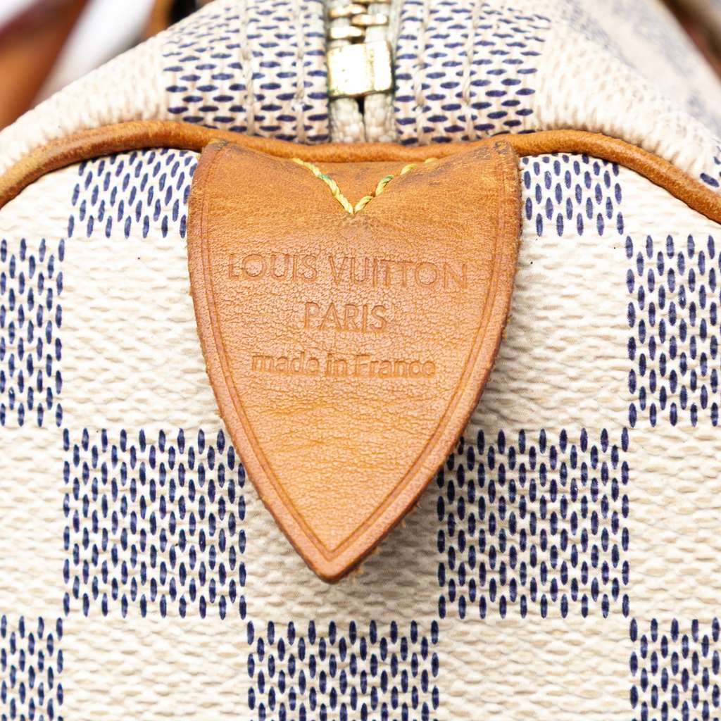Louis Vuitton Damier Azur Speedy 30 White Very good - Box View