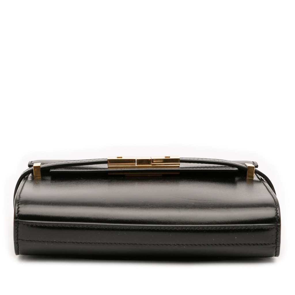 Saint Laurent Mini Box Calfskin Manhattan Shoulder Bag Black Leather Very good - Inside View