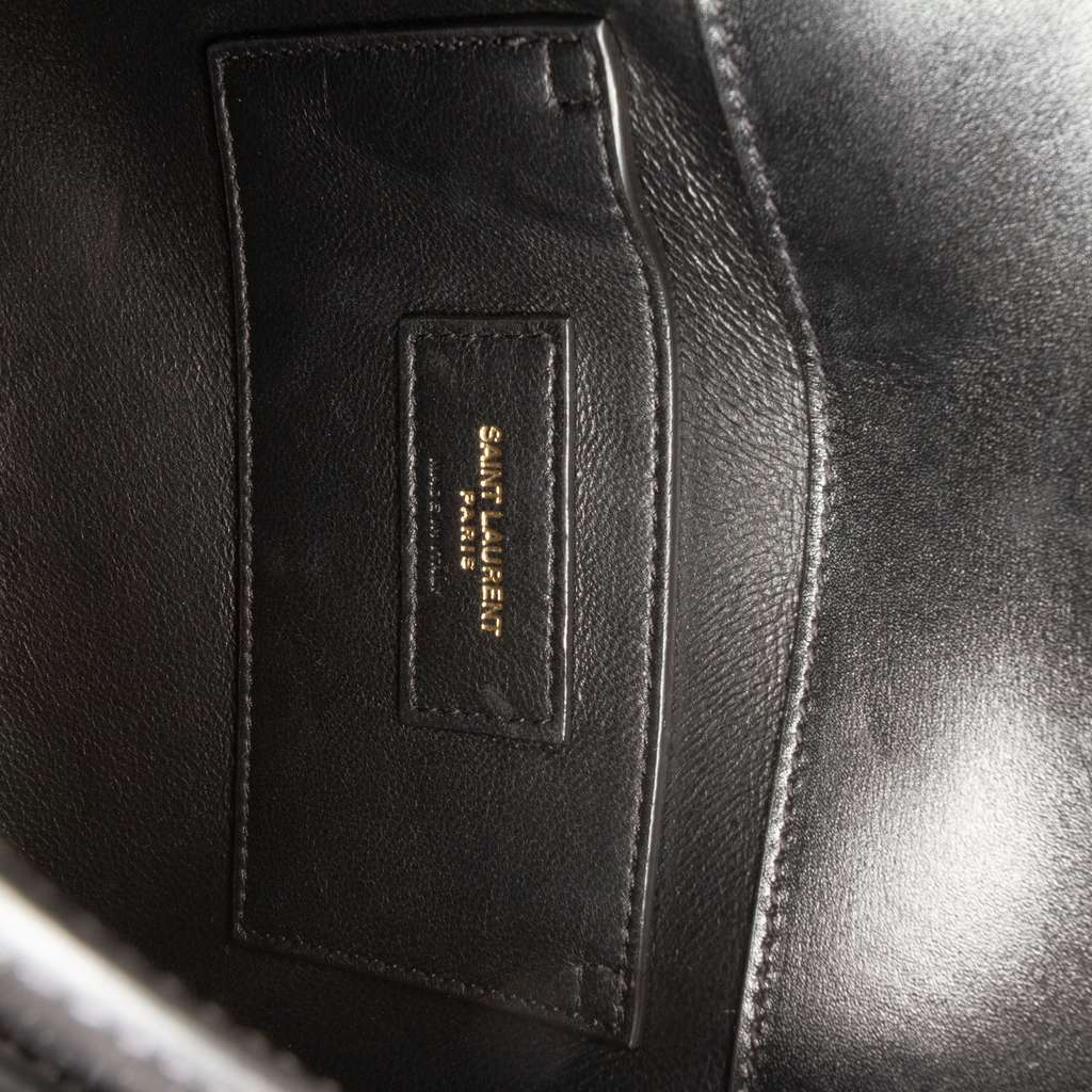 Saint Laurent Mini Box Calfskin Manhattan Shoulder Bag Black Leather Very good - Box View