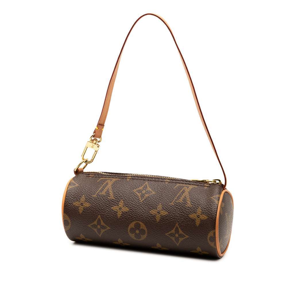Louis Vuitton Monogram Papillon Pochette Brown Good - Back View