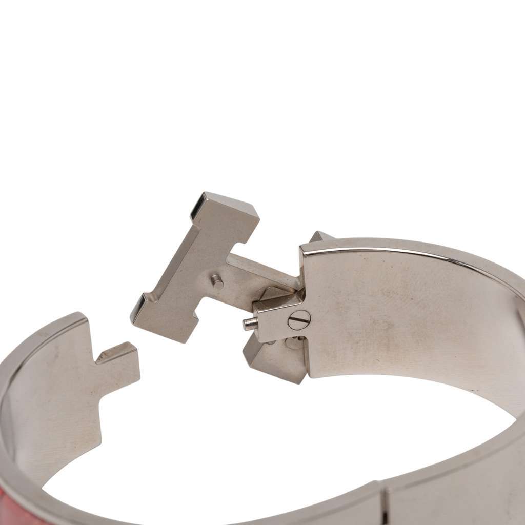 Hermès Wide Enamel Cosmographia Universalis Clic Clac H Bracelet PM Blue Very good - Box View