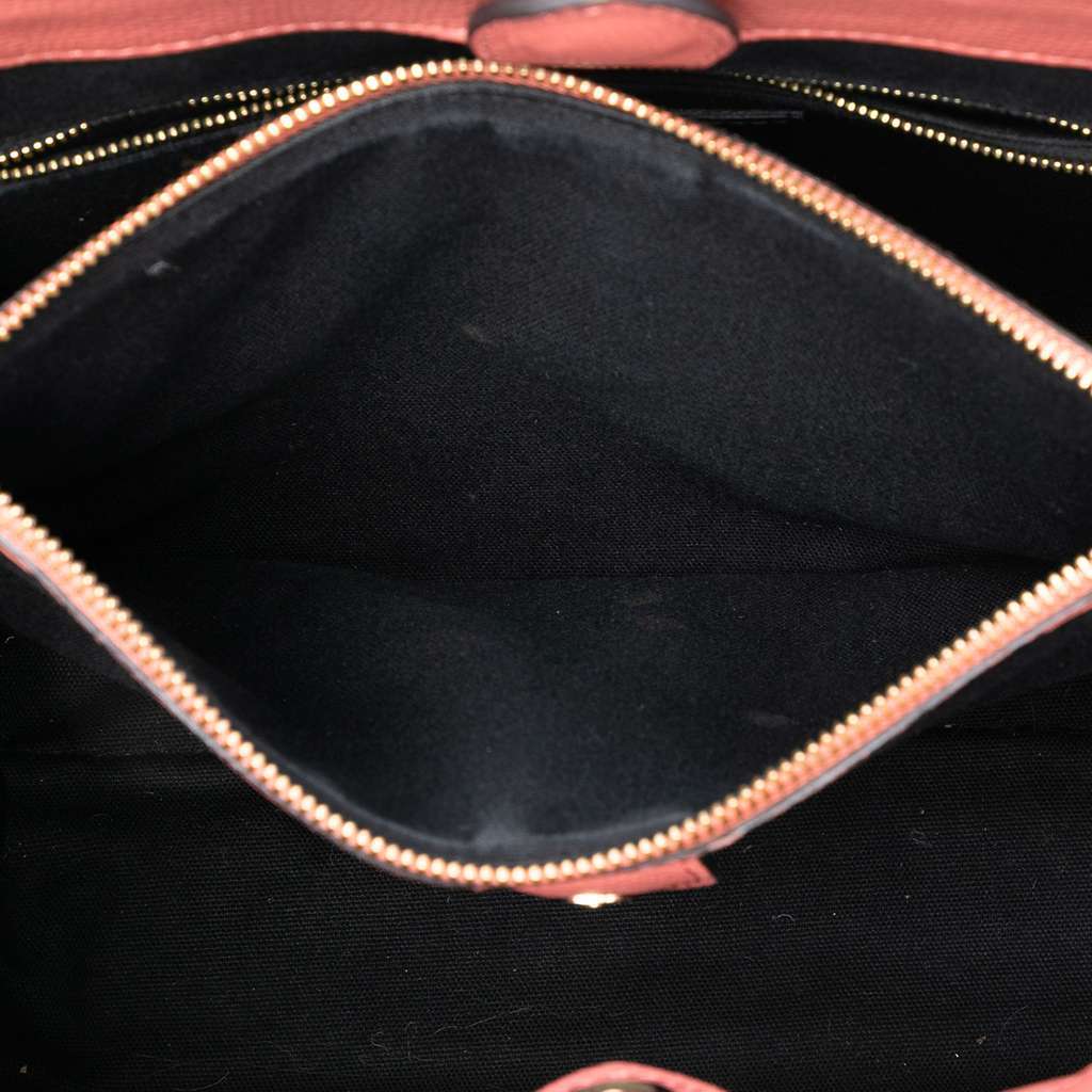 Burberry Medium Bicolor Leather and House Check Banner Satchel Pink Leather Very good - Model View