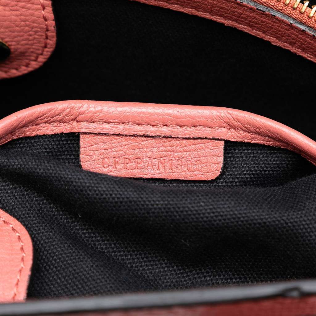 Burberry Medium Bicolor Leather and House Check Banner Satchel Pink Leather Very good - Box View