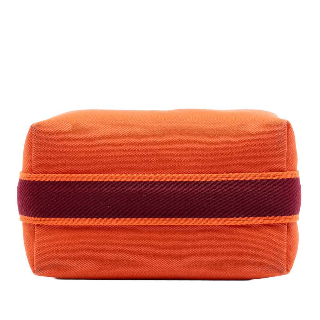 Hermès Small Toile Bride A Brac Case Orange Canvas Very good condition - Inside View
