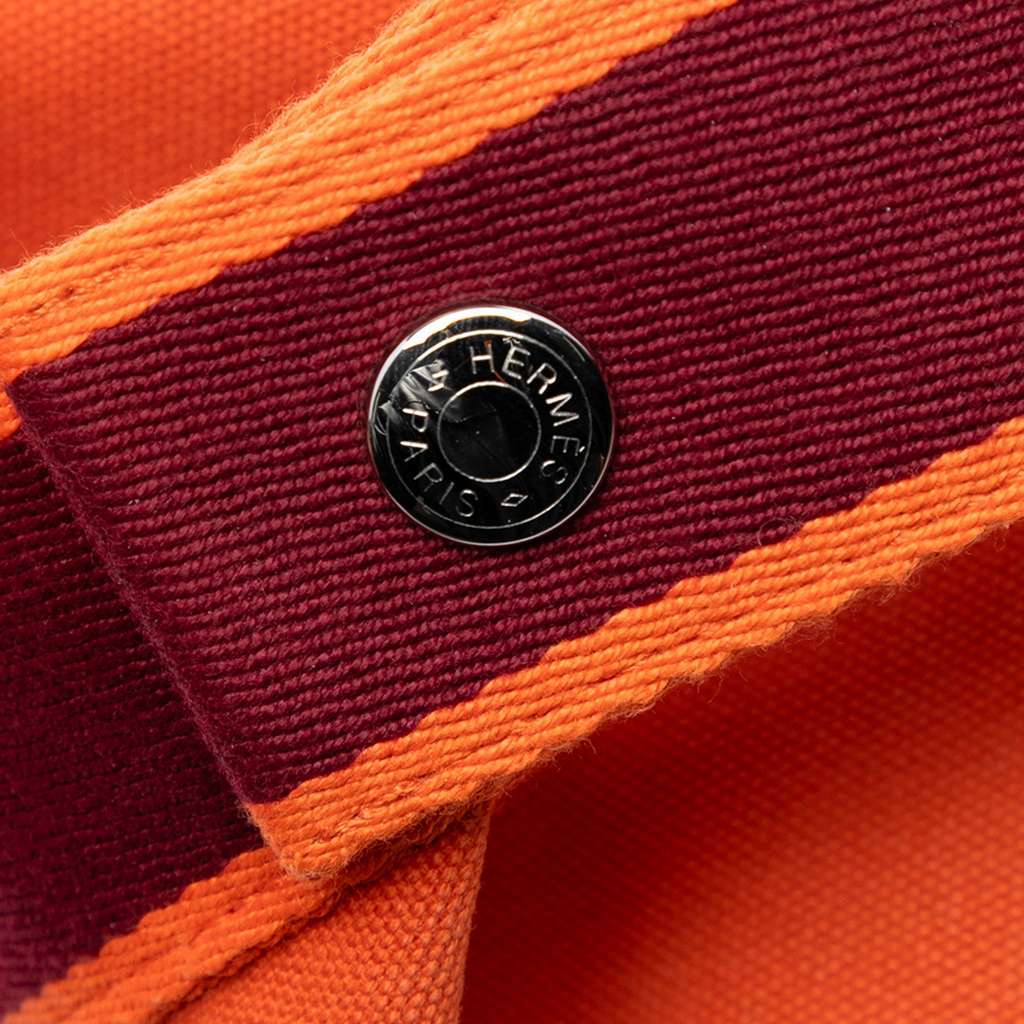 Hermès Small Toile Bride A Brac Case Orange Canvas Very good condition - Box View