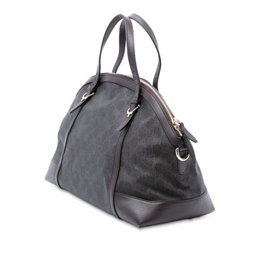 Gucci Large GG Supreme Nice Dome Satchel Brown Canvas Very good condition - Back View