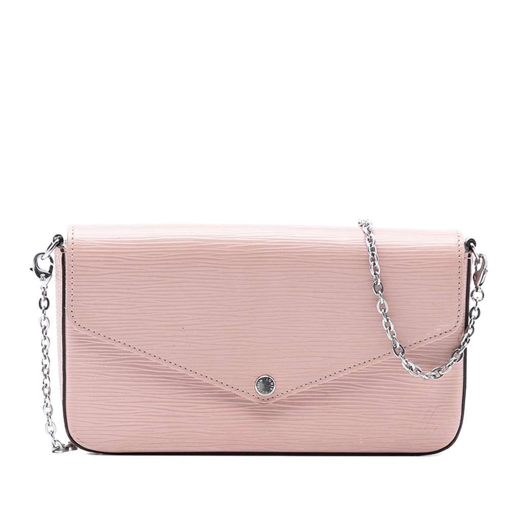 Louis Vuitton Epi Pochette Felicie Pink Leather Very good - Front View