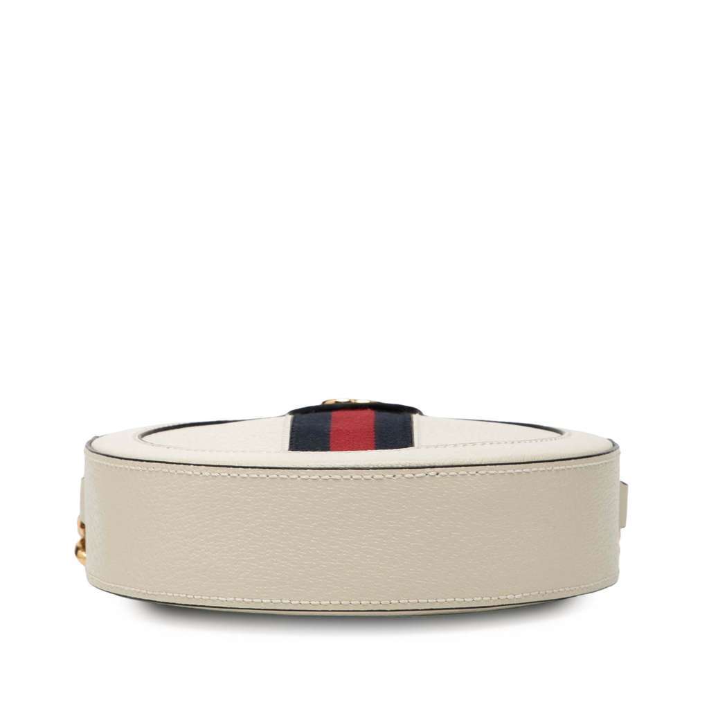Gucci Mini Leather Ophidia Round Crossbody White Leather Very good - Inside View