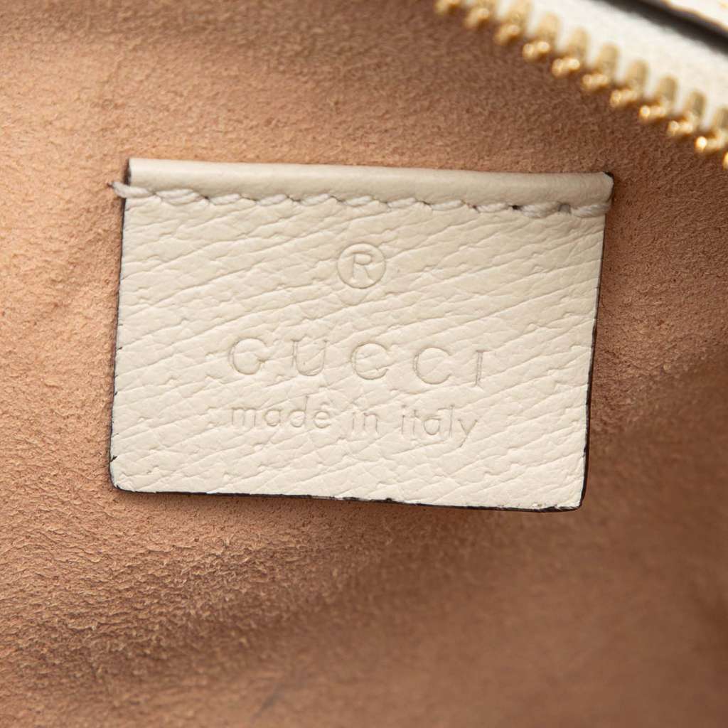 Gucci Mini Leather Ophidia Round Crossbody White Leather Very good - Box View