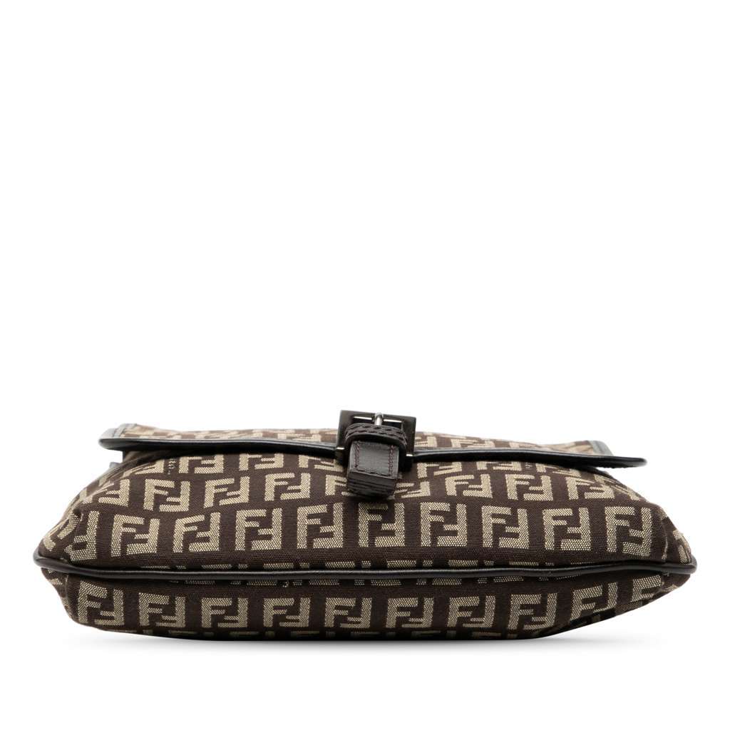 Fendi Zucchino Canvas Crossbody Brown Canvas Very good - Inside View